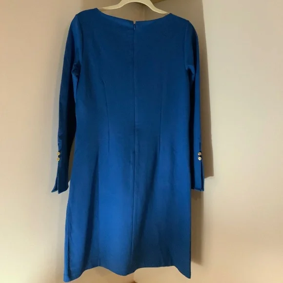Ann Taylor Blue M Sheath Dress Classic Normcore Scandi Girl Essential Quality - Picture 2 of 10